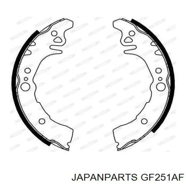 GF251AF Japan Parts zapatas de frenos de tambor traseras