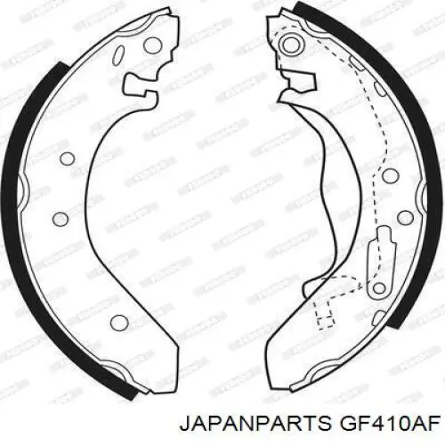 GF410AF Japan Parts Zapatas de freno de tambor traseras