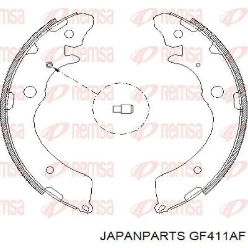GF-411AF Japan Parts zapatas de frenos de tambor traseras
