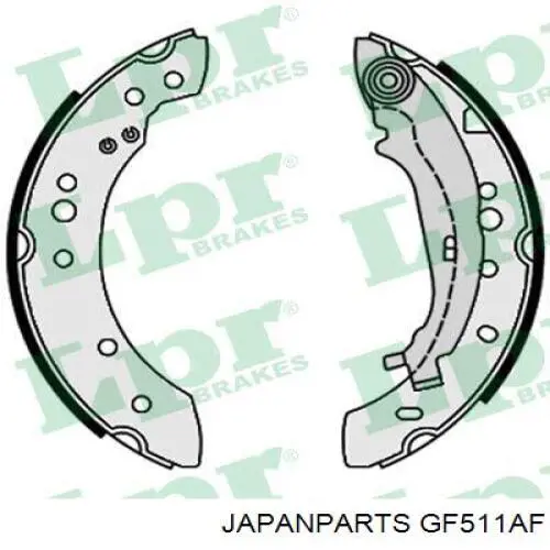 Zapatas de freno traseras Japan Parts GF511AF