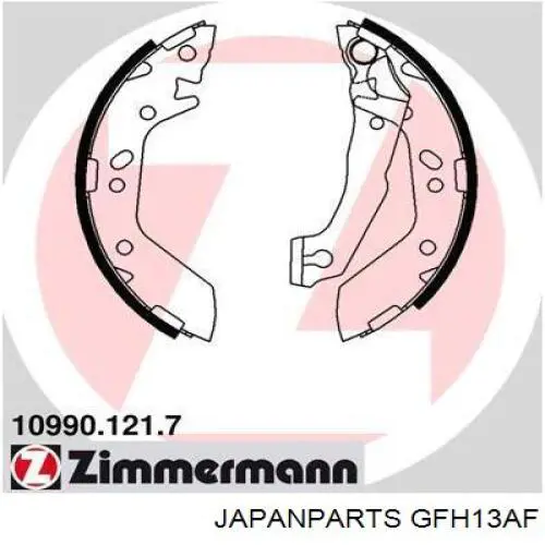 GFH13AF Japan Parts Zapatas de freno de tambor traseras