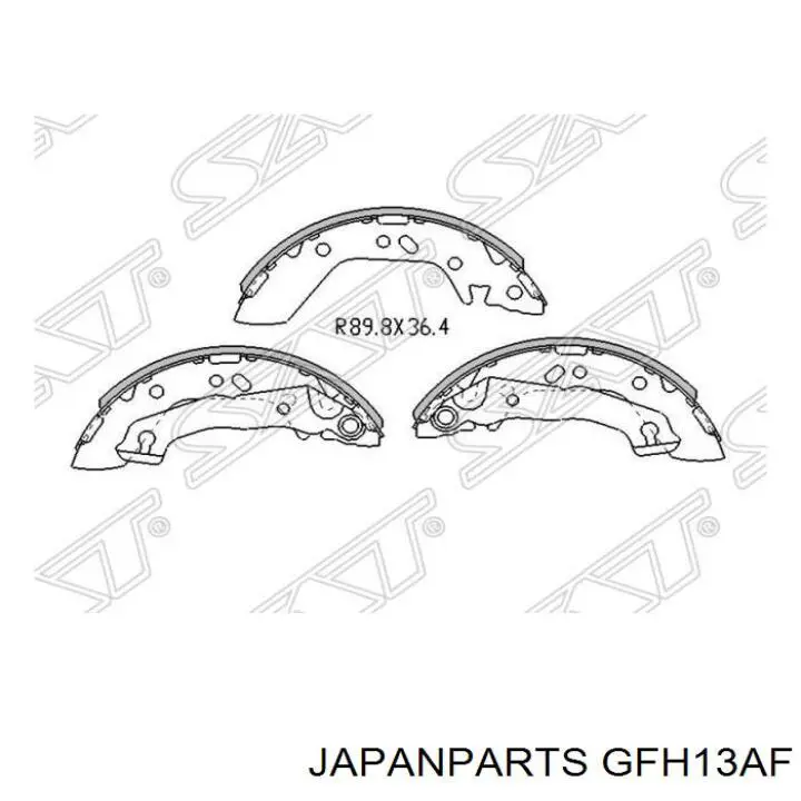 Zapatas de freno traseras Japan Parts GFH13AF