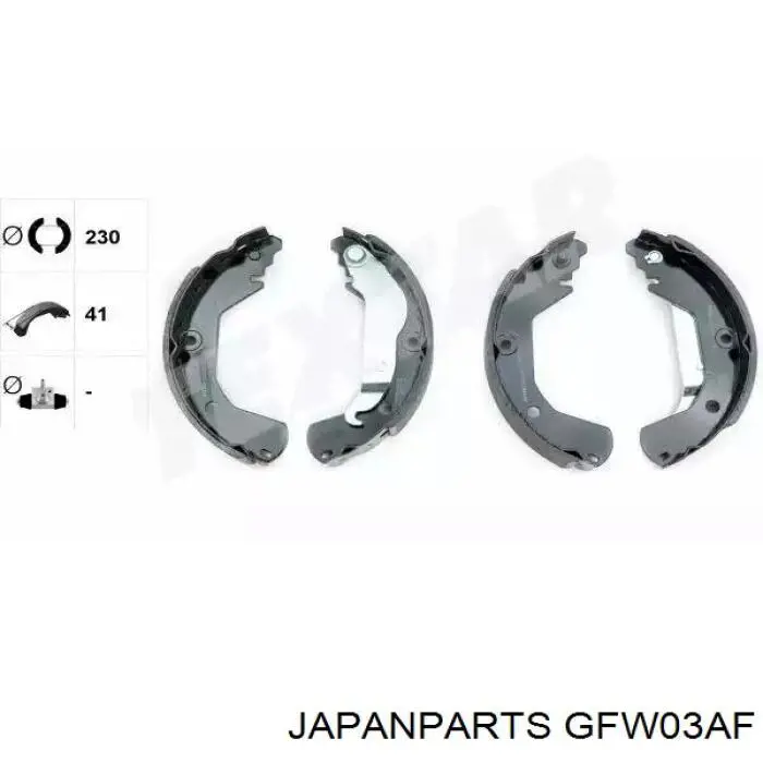 Comprar GFW03AF Japan Parts Zapatas de freno