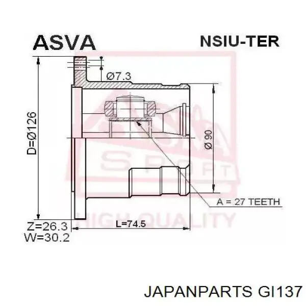 Junta homocinetica GI137 Japan Parts