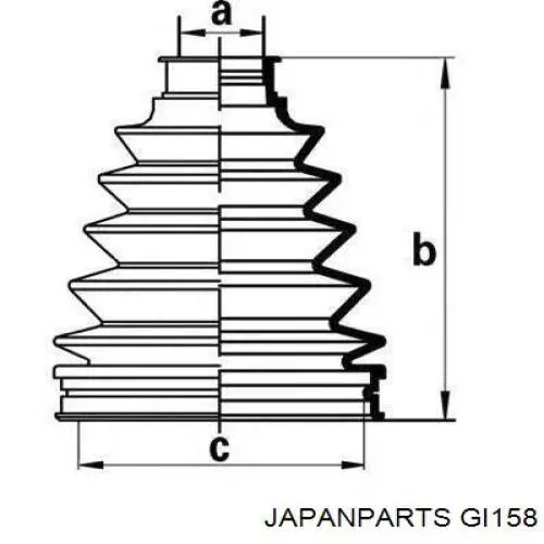 GI158 Japan Parts junta homocinética exterior delantera