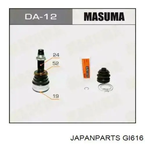 GI-616 Japan Parts junta homocinética interior delantera