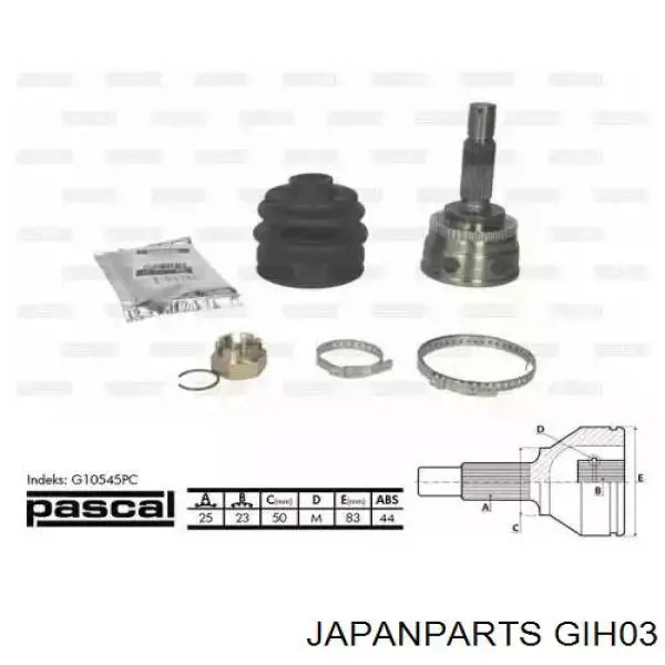 GIH03 Japan Parts junta homocinética exterior delantera