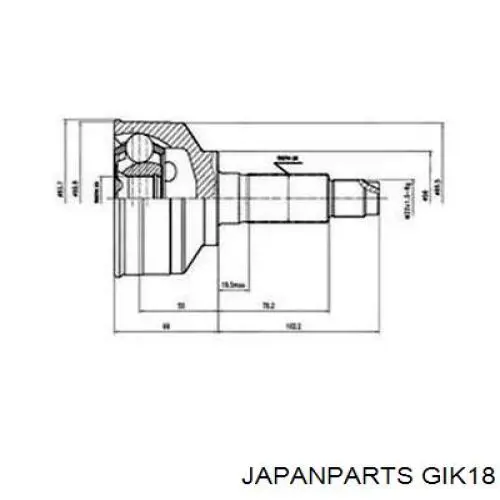 GIK18 Japan Parts Junta homocinética