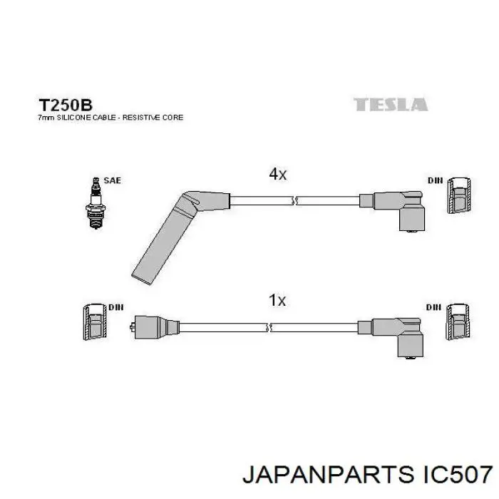 Cables de bujías IC507 Japan Parts