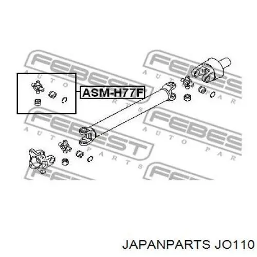 Comprar JO110 Japan Parts Cruceta del eje de transmisión delantero