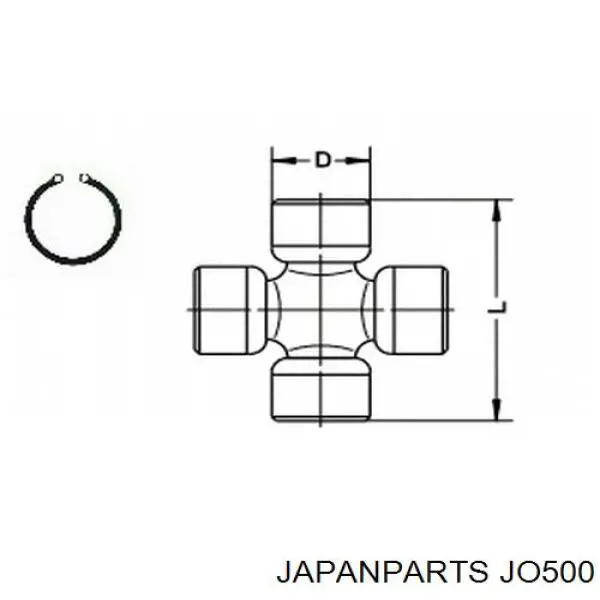 JO-500 Japan Parts cruceta de árbol de cardán trasero