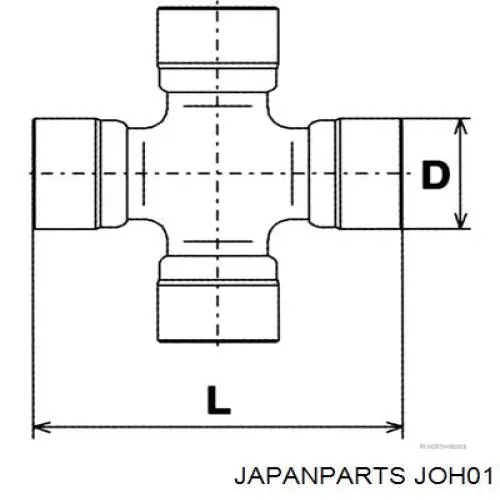 Comprar JOH01 Japan Parts Cruceta del eje de transmisión delantero