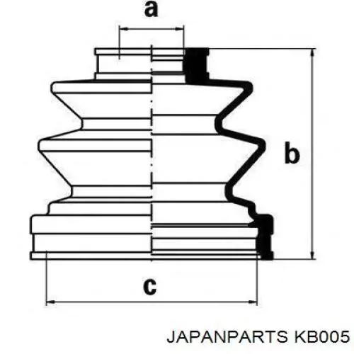Fuelle, palier delantero exterior Japan Parts KB005 precio, desde 18,37 EUR