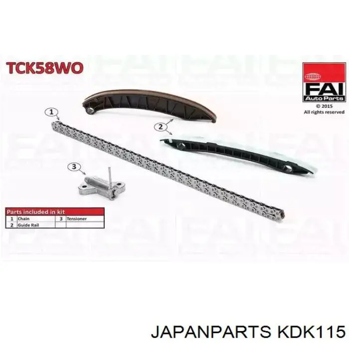 Kit de cadena de distribución Japan Parts KDK115 precio, desde 241,40 EUR