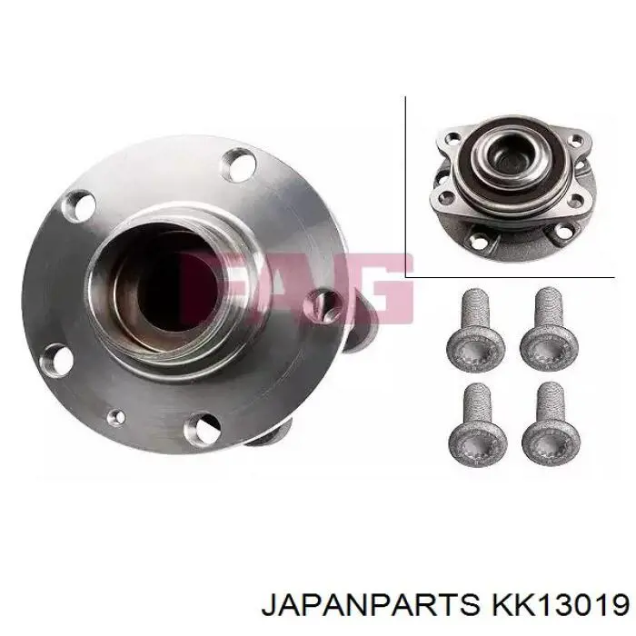 Buje de rueda delantero KK13019 Japan Parts