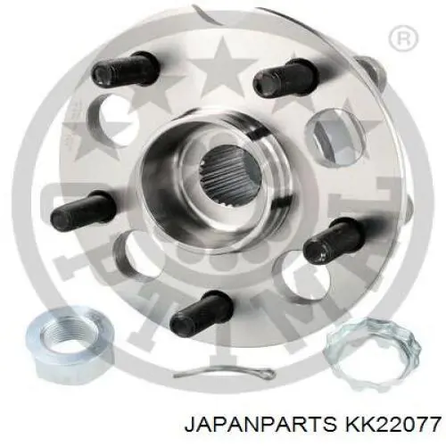 Cubo de rueda trasero KK22077 Japan Parts