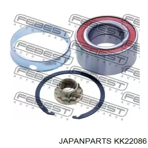 Cubo de rueda trasero KK22086 Japan Parts
