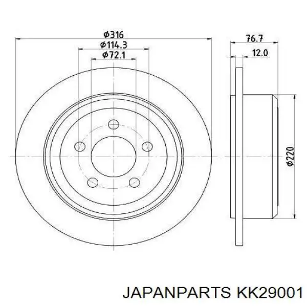 Cojinete exterior del semieje trasero Japan Parts KK29001 precio, desde 27,41 EUR