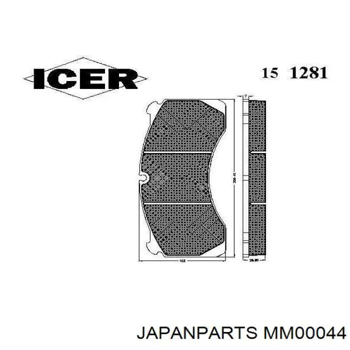 Comprar MM00044 Japan Parts Amortiguador trasero