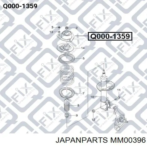 Amortiguadores traseros Japan Parts MM00396