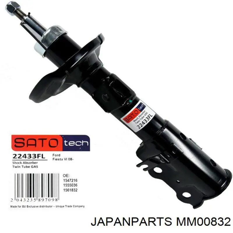 Amortiguador delantero izquierdo MM00832 Japan Parts