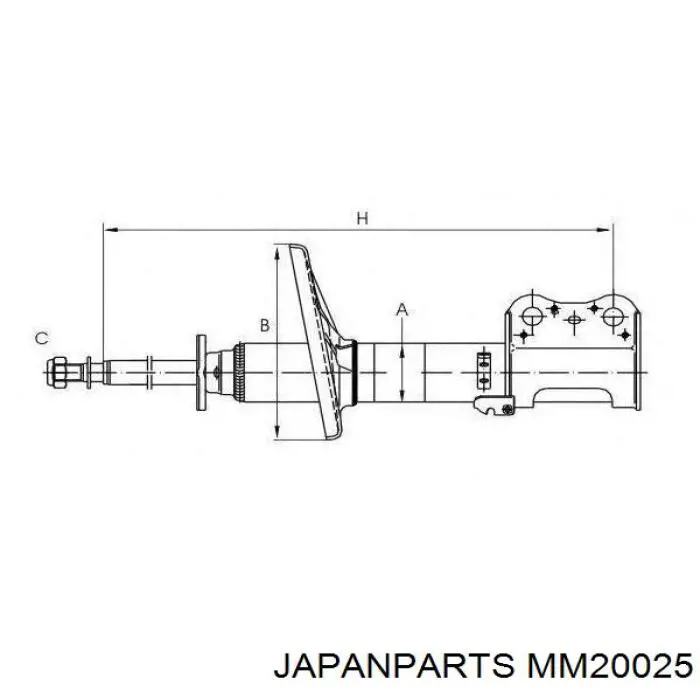 MM20025 Japan Parts amortiguador delantero derecho