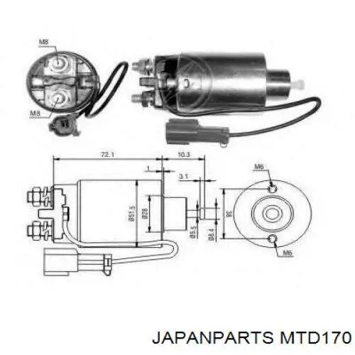 MTD170 Japan Parts motor de arranque