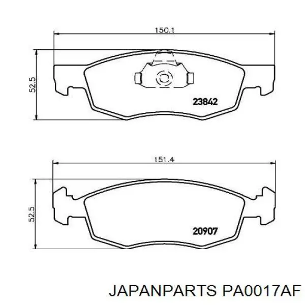 Pastillas de freno delanteras Fiat Punto 2 188