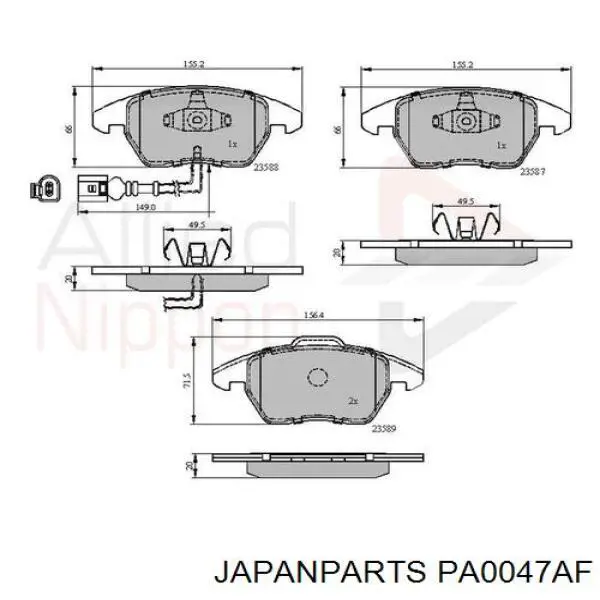 Pastillas de freno delanteras Seat Leon 2 1P1