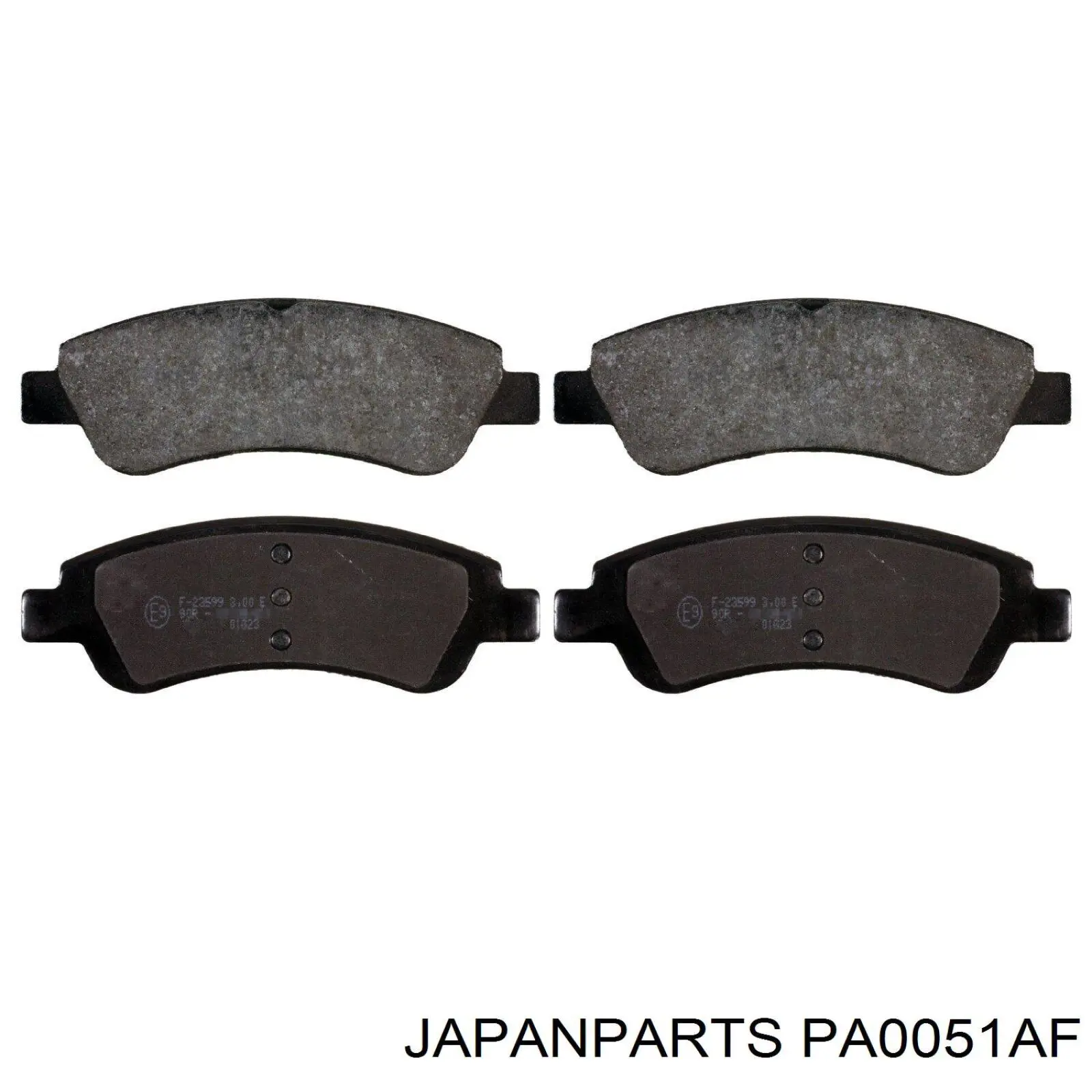 PA0051AF Japan Parts pastillas de freno delanteras