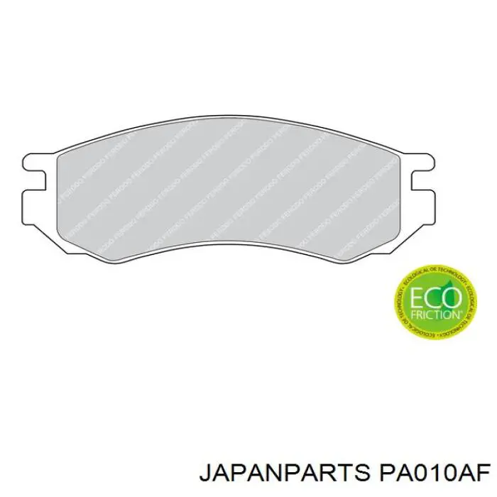 Comprar PA010AF Japan Parts Pastillas delanteras de freno