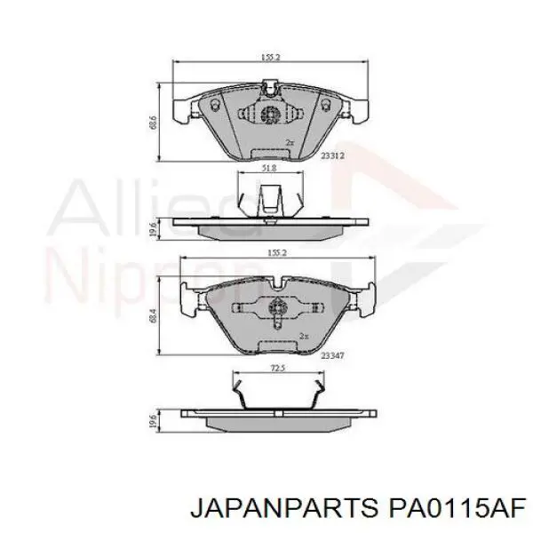 Pastillas de freno delanteras BMW 3 E90