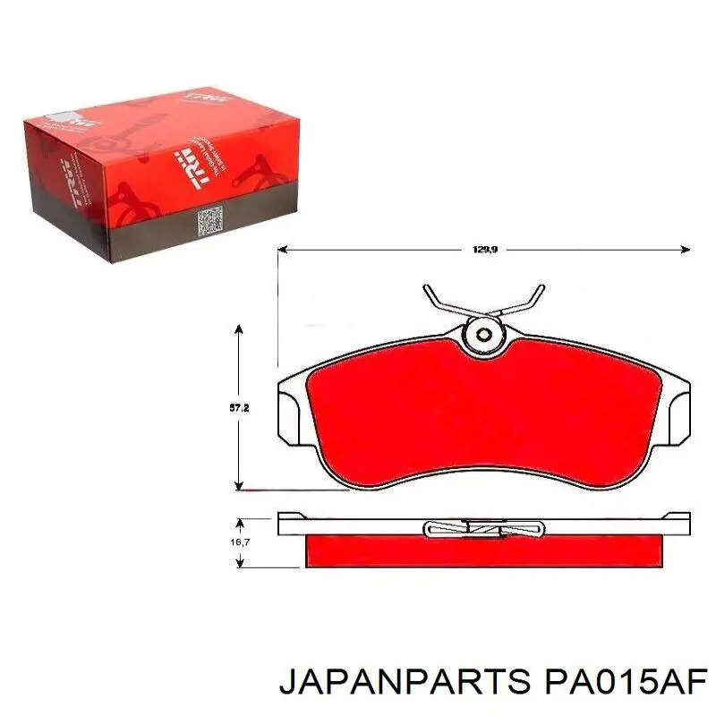 PA-015AF Japan Parts pastillas de freno delanteras