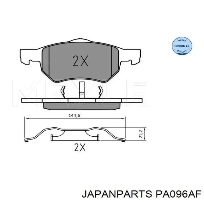 Pastillas freno delanteras Japan Parts PA096AF precio, desde 31,70 EUR