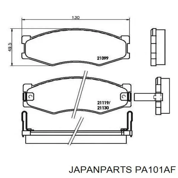 Pastillas freno delanteras Japan Parts PA101AF precio, desde 15,28 EUR