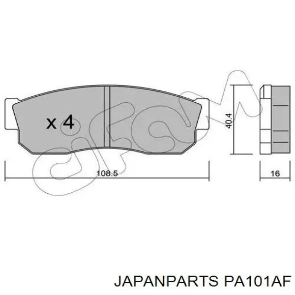 Pastillas de freno PA101AF Japan Parts