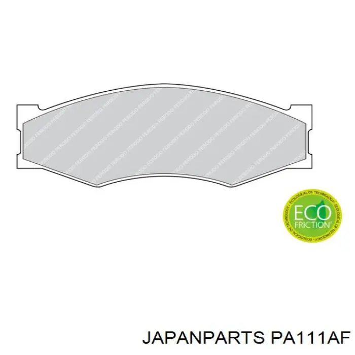 PA111AF Japan Parts pastillas de freno delanteras