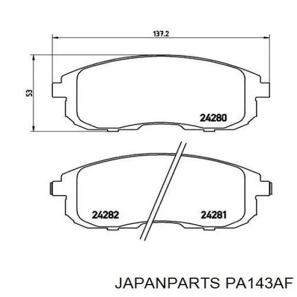 Pastillas freno delanteras Japan Parts PA143AF precio, desde 47,97 EUR