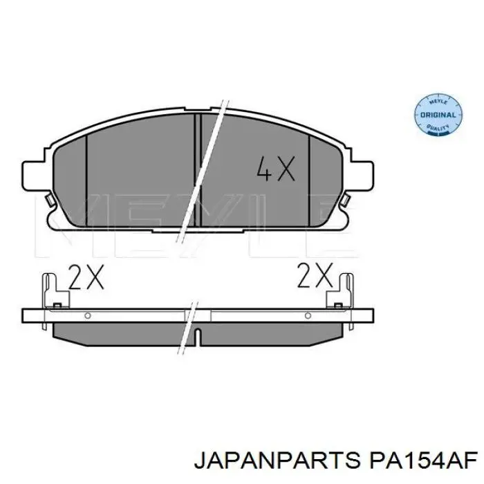 PA154AF Japan Parts pastillas de freno delanteras