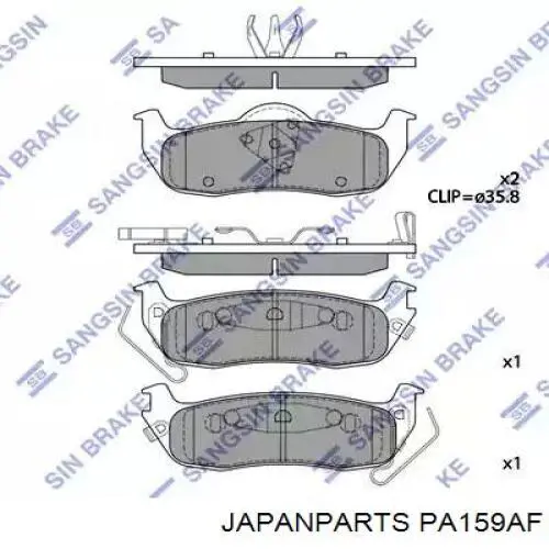 Pastillas freno delanteras Japan Parts PA159AF precio, desde 61,65 EUR