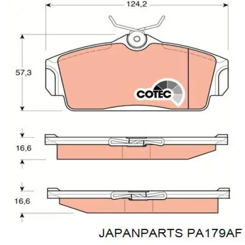 Pastillas freno delanteras Japan Parts PA179AF precio, desde 26,57 EUR