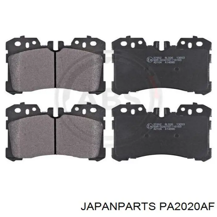 PA2020AF Japan Parts pastillas de freno delanteras