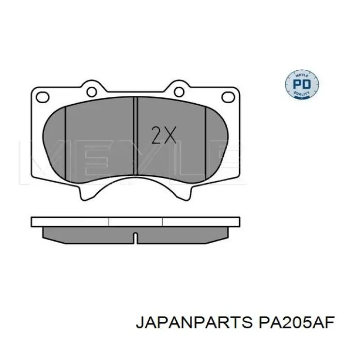 Pastillas de freno delanteras Japan Parts PA205AF