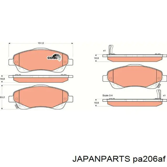 Pastillas de freno delanteras Toyota Corolla R10