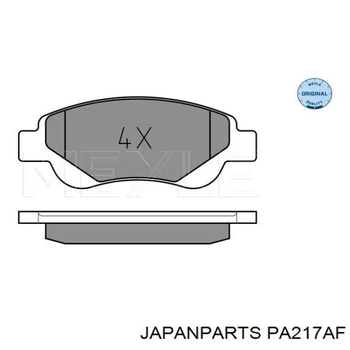 Pastillas de freno PA217AF Japan Parts