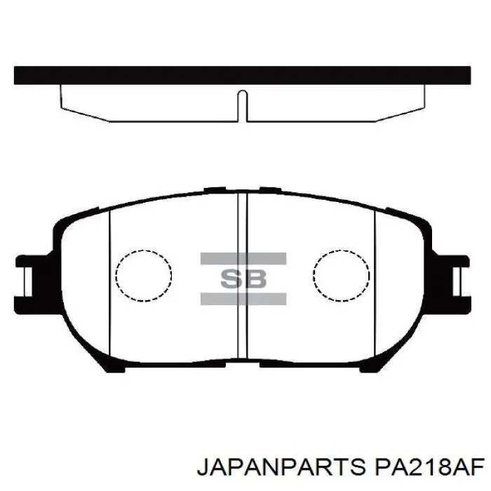 Pastillas de freno delanteras Japan Parts PA218AF
