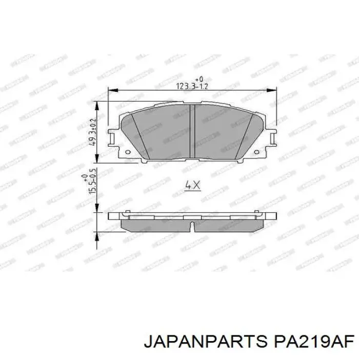 Pastillas freno delanteras Japan Parts PA219AF precio, desde 41,14 EUR