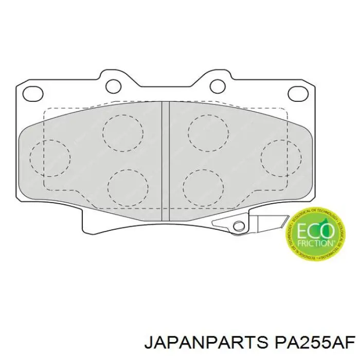 PA-255AF Japan Parts pastillas de freno delanteras