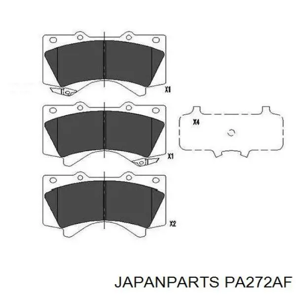 Pastillas freno delanteras Japan Parts PA272AF precio, desde 49,67 EUR