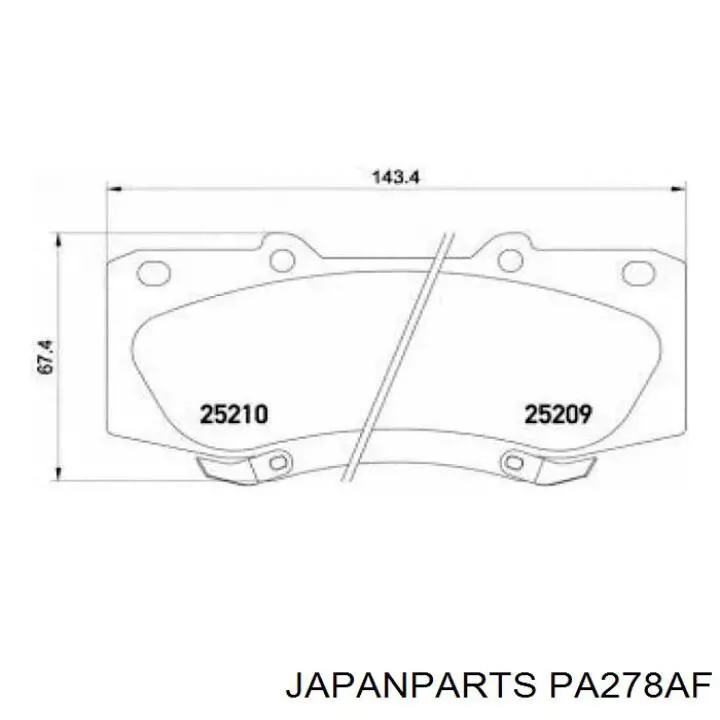 Comprar PA278AF Japan Parts Pastillas delanteras de freno